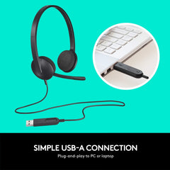 Logitech H340 Noise-Canceling USB Headset