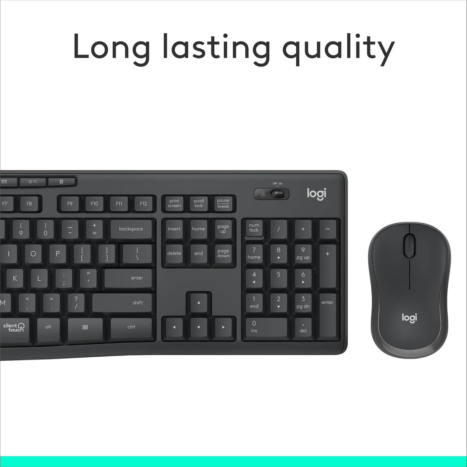 Logitech MK295 Wireless Mouse & Keyboard Combo with Silent Touch Technology