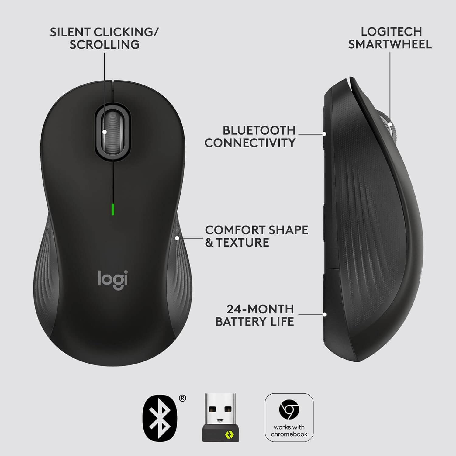 Logitech Signature M550 Bluetooth Optical Wireless Mouse