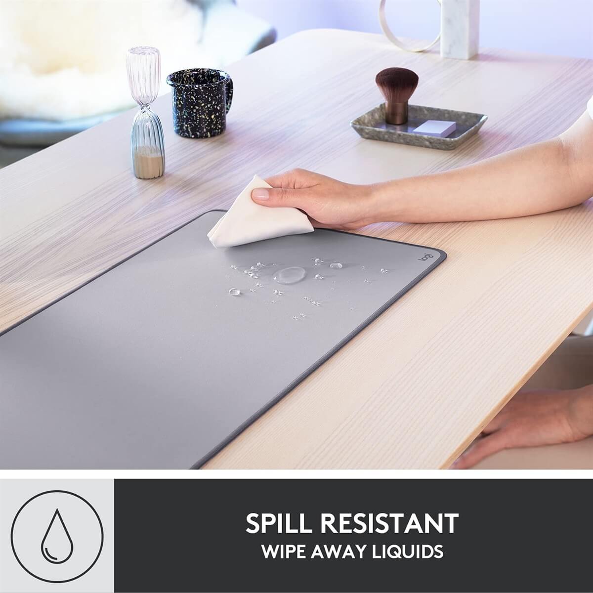 Logitech Studio Series Desk Mat - Mid Grey