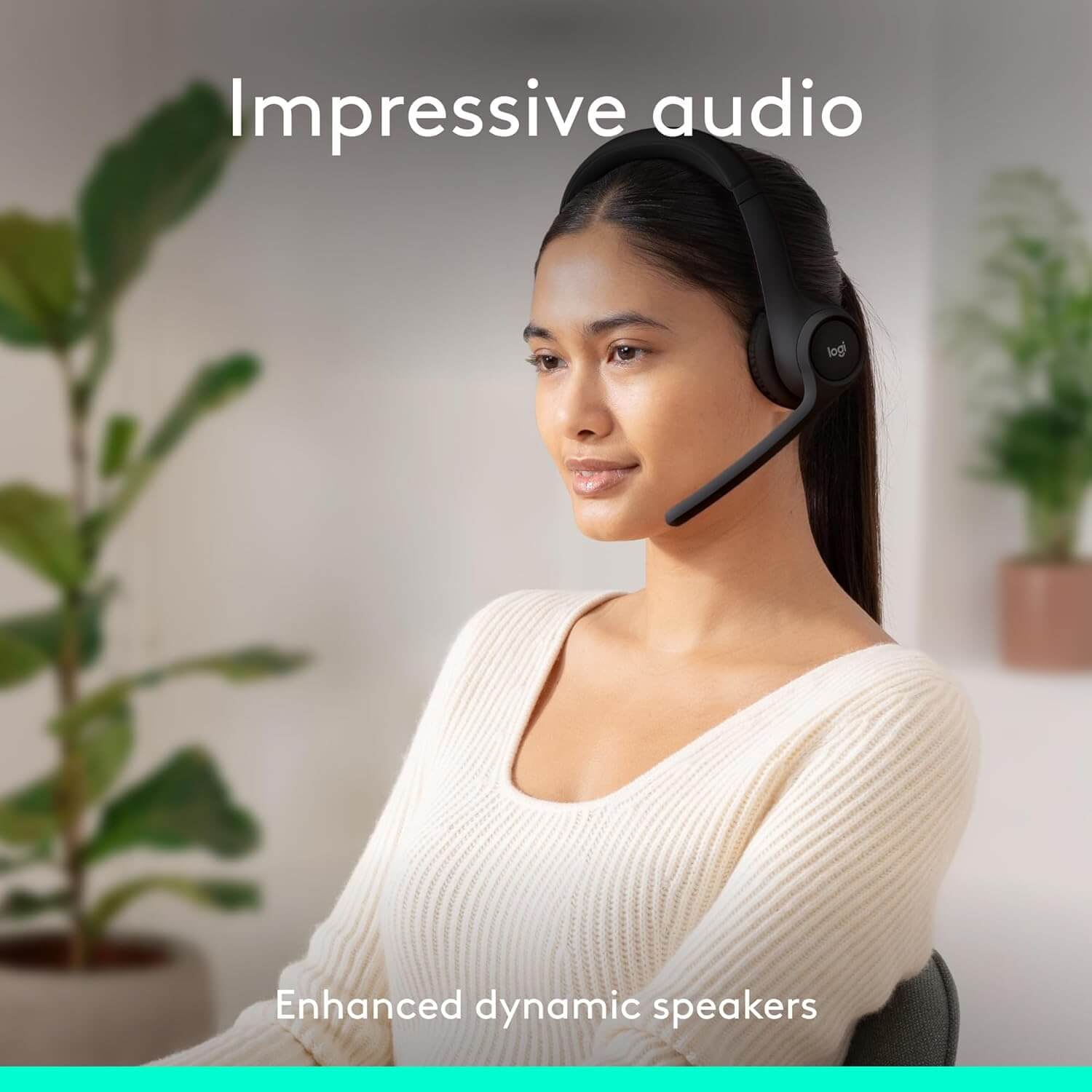 Logitech Zone 300 Wireless Bluetooth Headset with Noise-Canceling Microphone