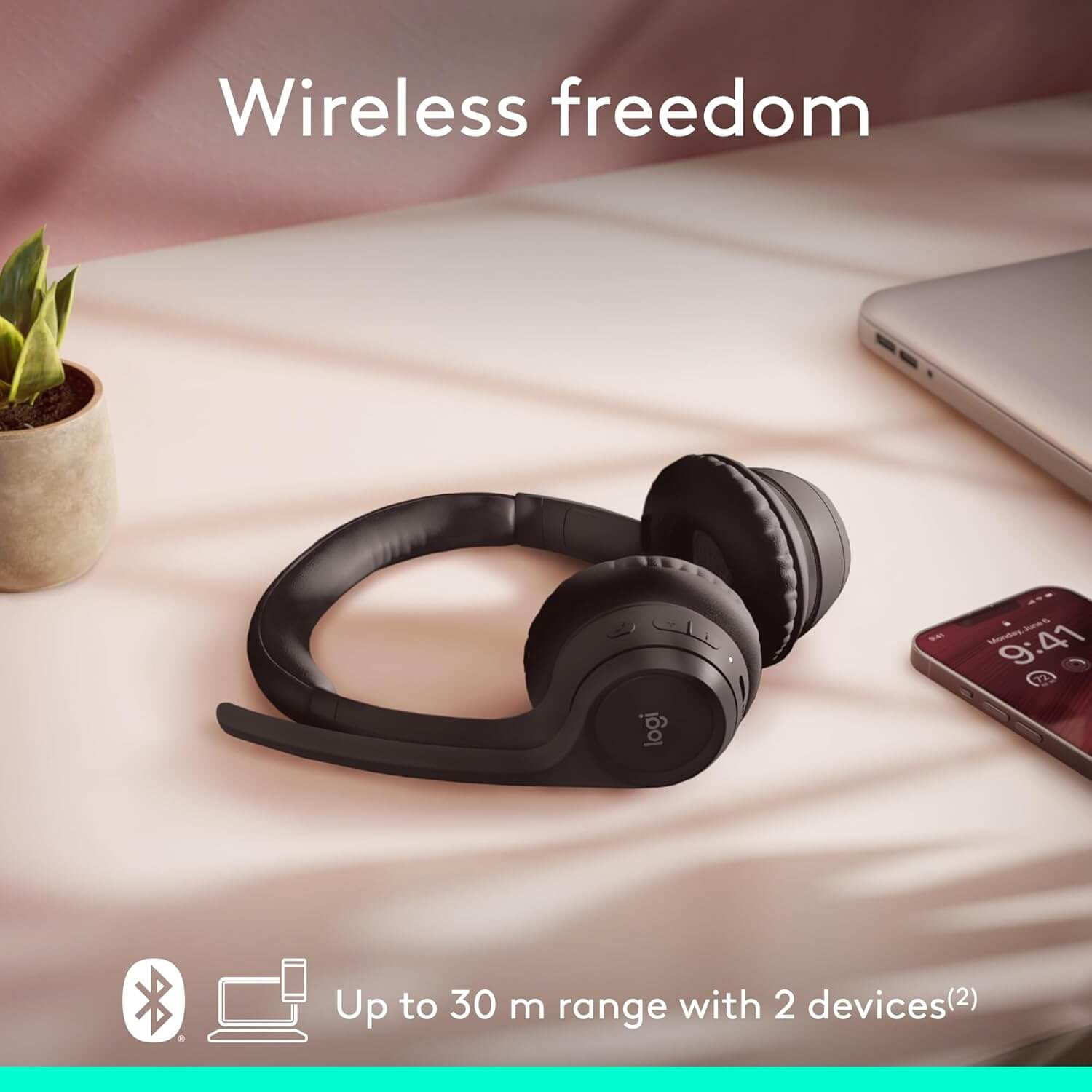 Logitech Zone 300 Wireless Bluetooth Headset with Noise-Canceling Microphone