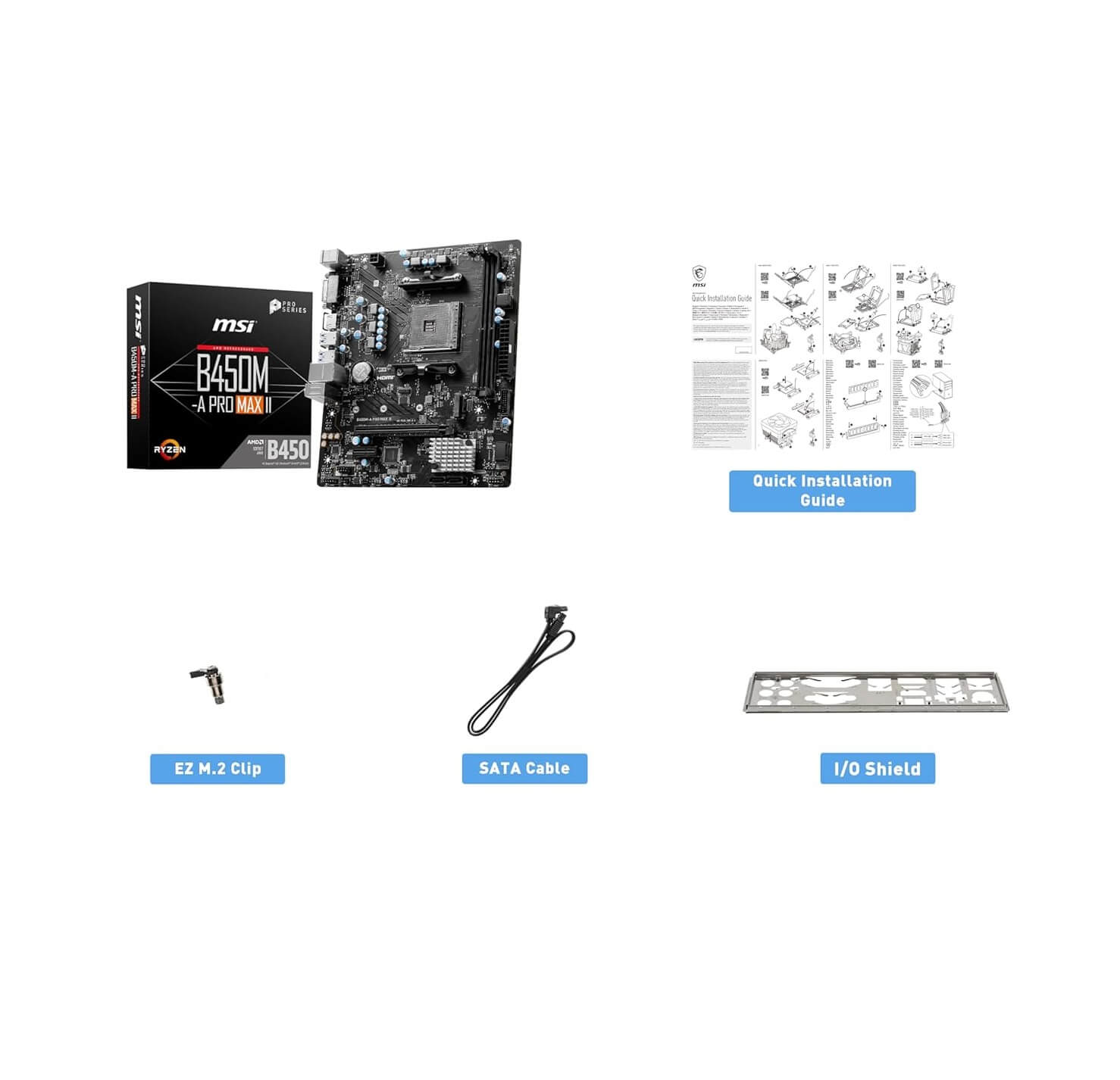 MSI B450M-A Pro Max II DDR4 B450 AM4 AMD Motherboard