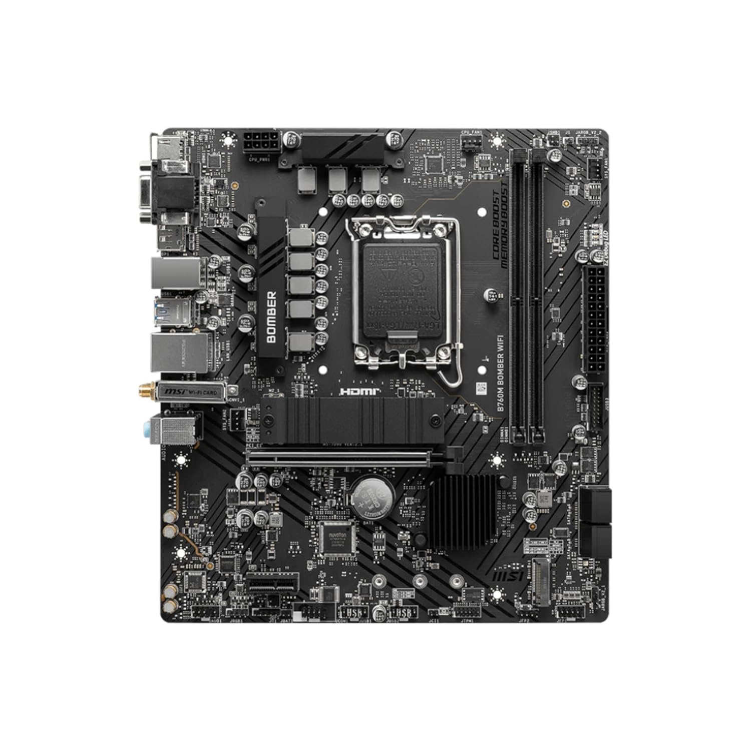 MSI B760M BOMBER WiFi DDR5 Intel 14th/13th Gen LGA 1700 microATX Motherboard
