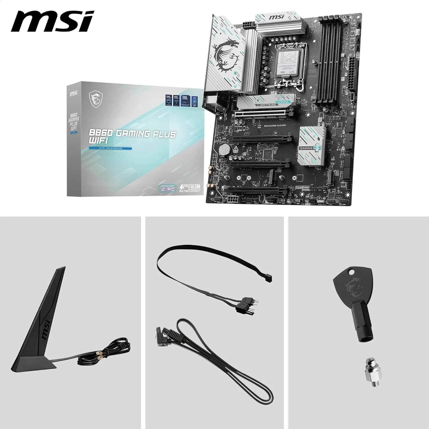 MSI B860 GAMING PLUS WiFi DDR5 Intel B860 LGA 1851 ATX Gaming Motherboard