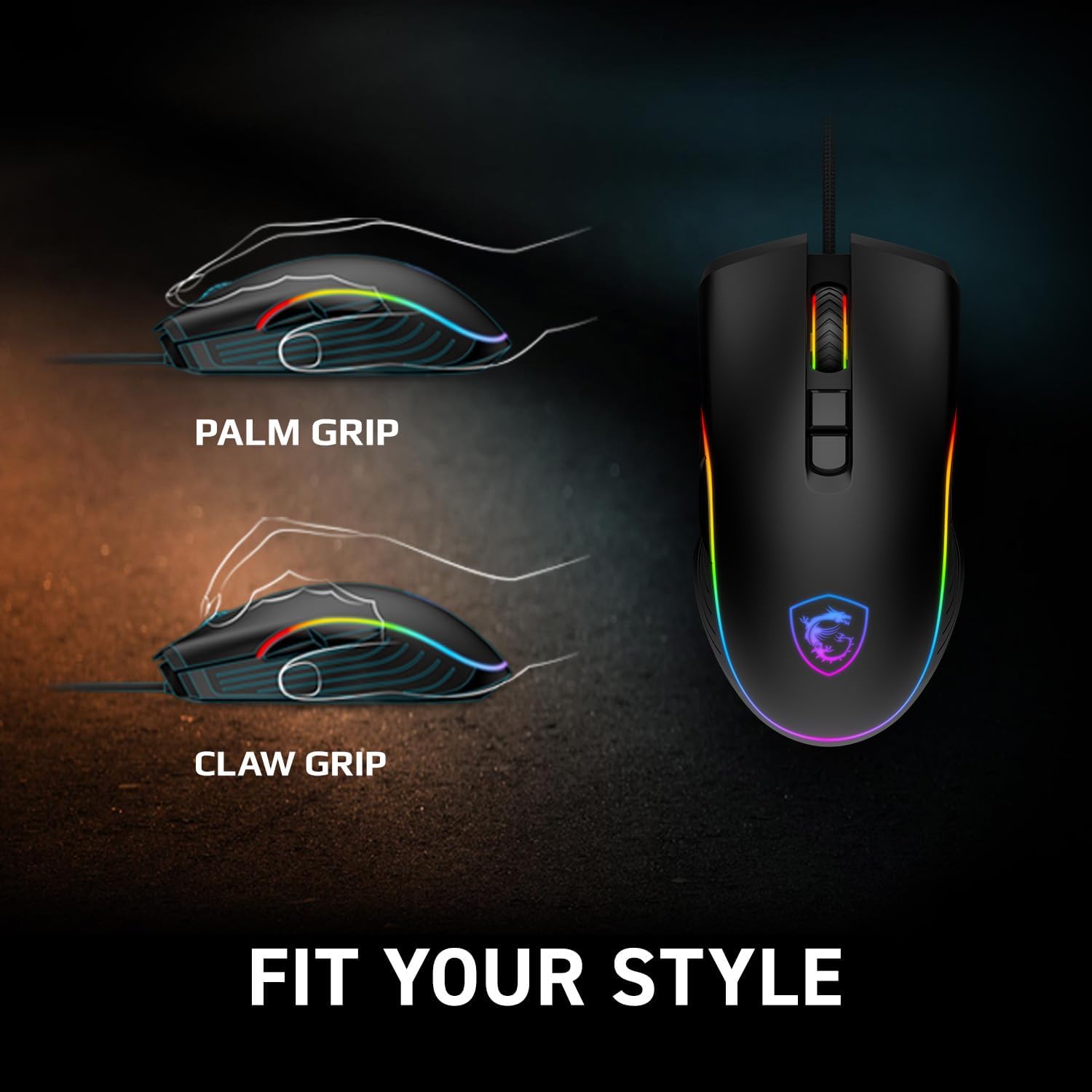 MSI Forge GM300 RGB Lightweight Gaming Mouse