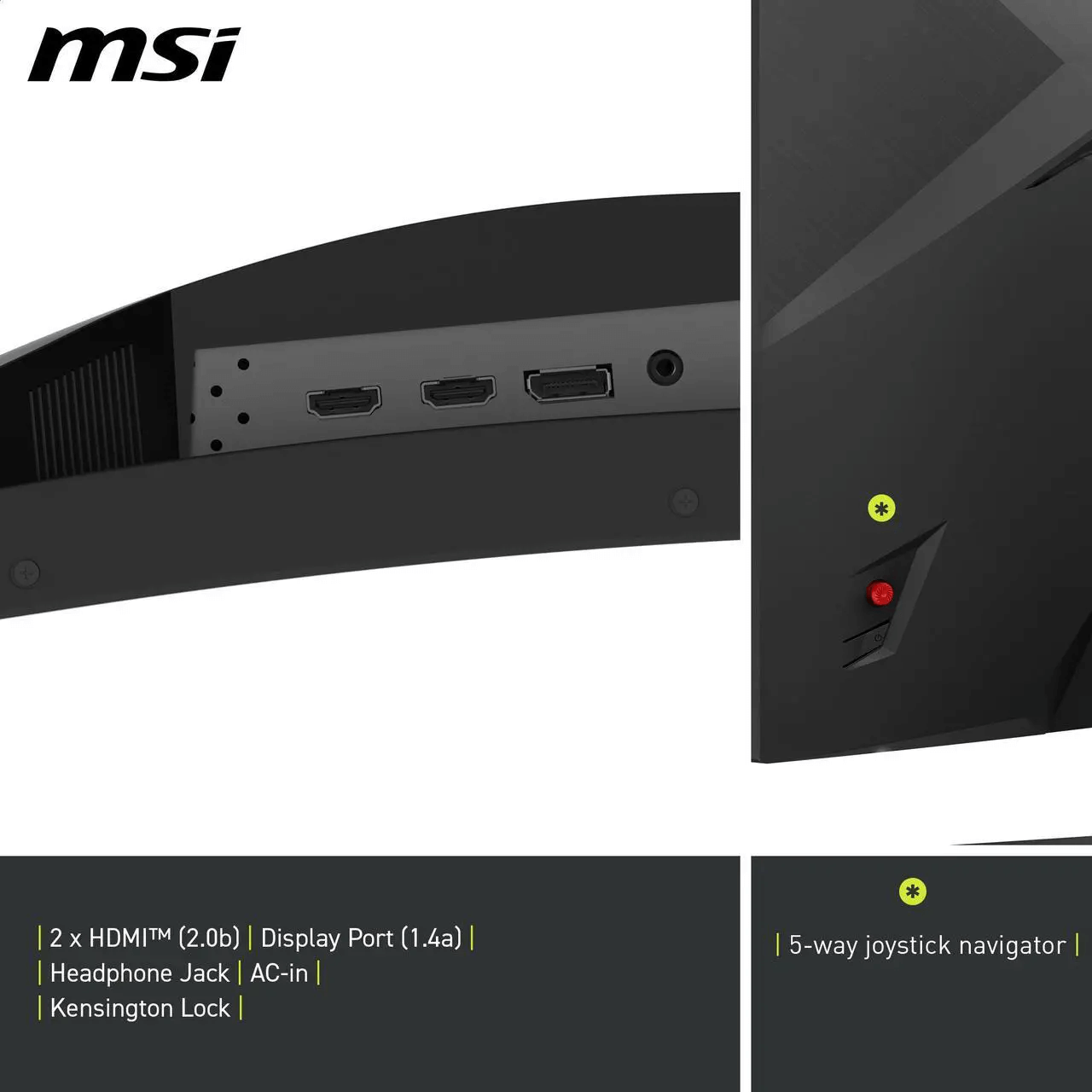 MSI MAG 321CQF E18 32" 2K QHD 180Hz 0.5ms Curved Gaming Monitor