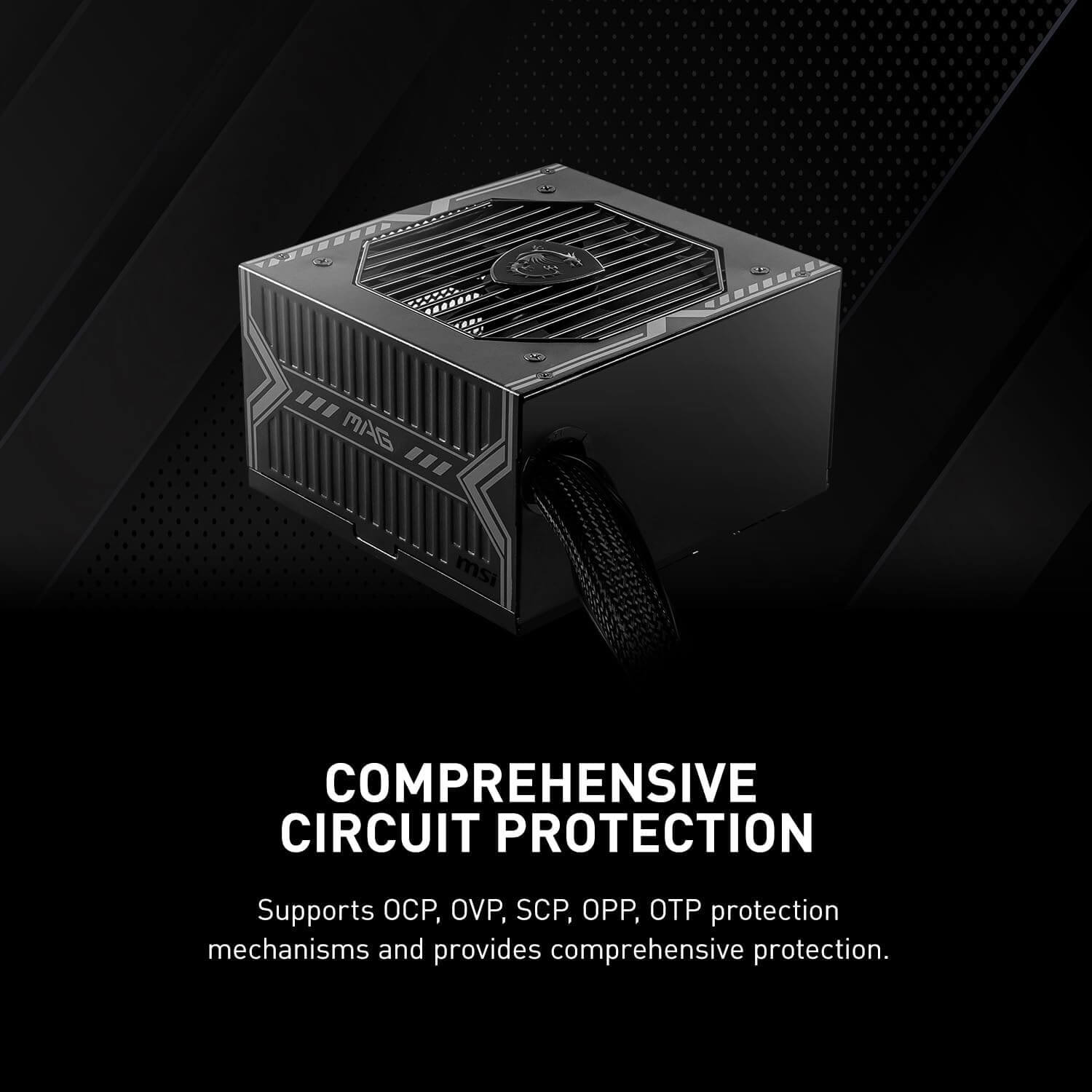 MSI MAG A650BN 650W 80+ Bronze Non-Modular Compact Power Supply