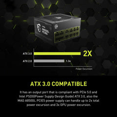 MSI MAG A850GL PCIE 5 850W 80+ Gold Fully Modular Power Supply