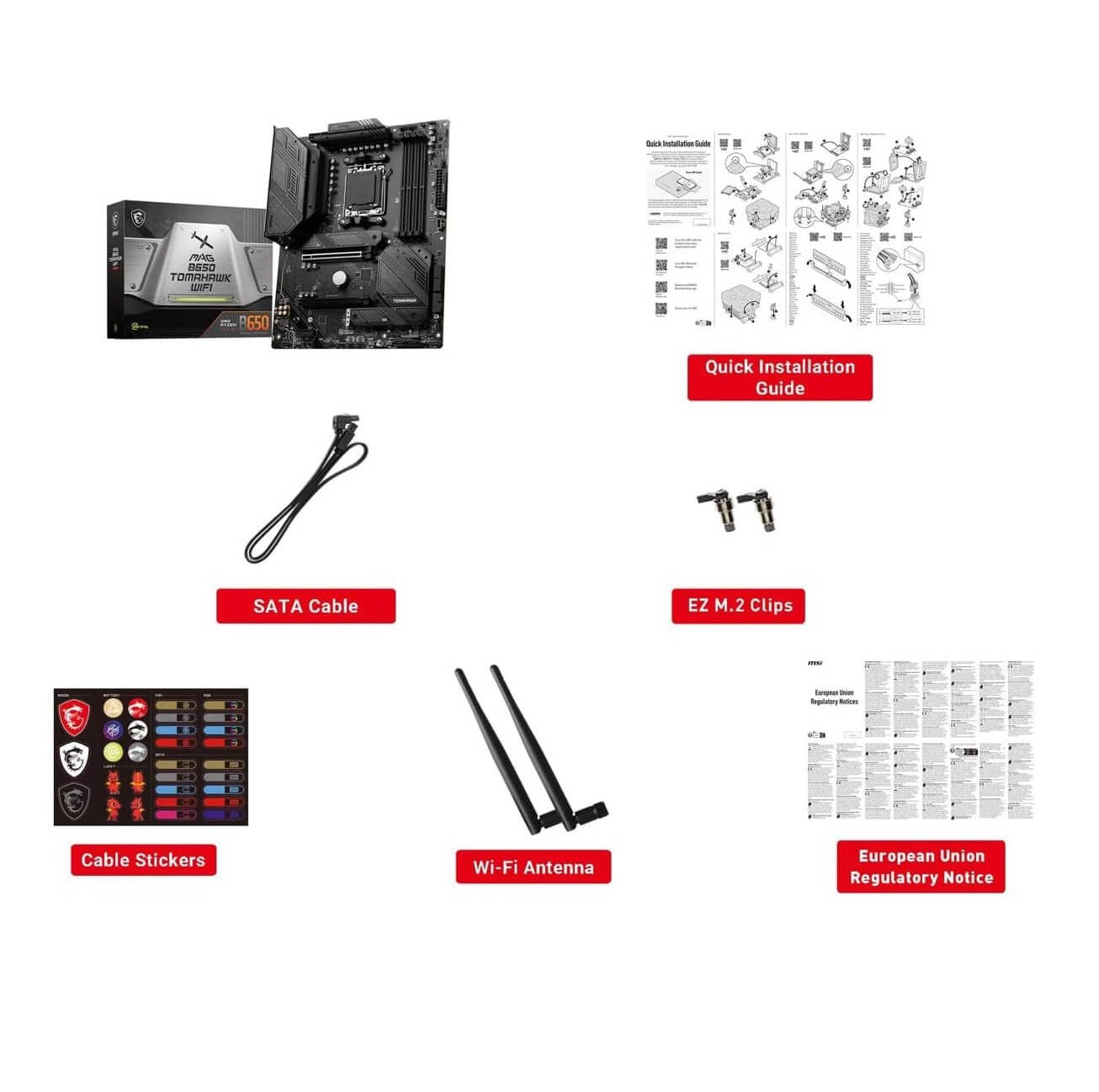 MSI MAG B650 TOMAHAWK WiFi DDR5 AM5 AMD ATX Gaming Motherboard