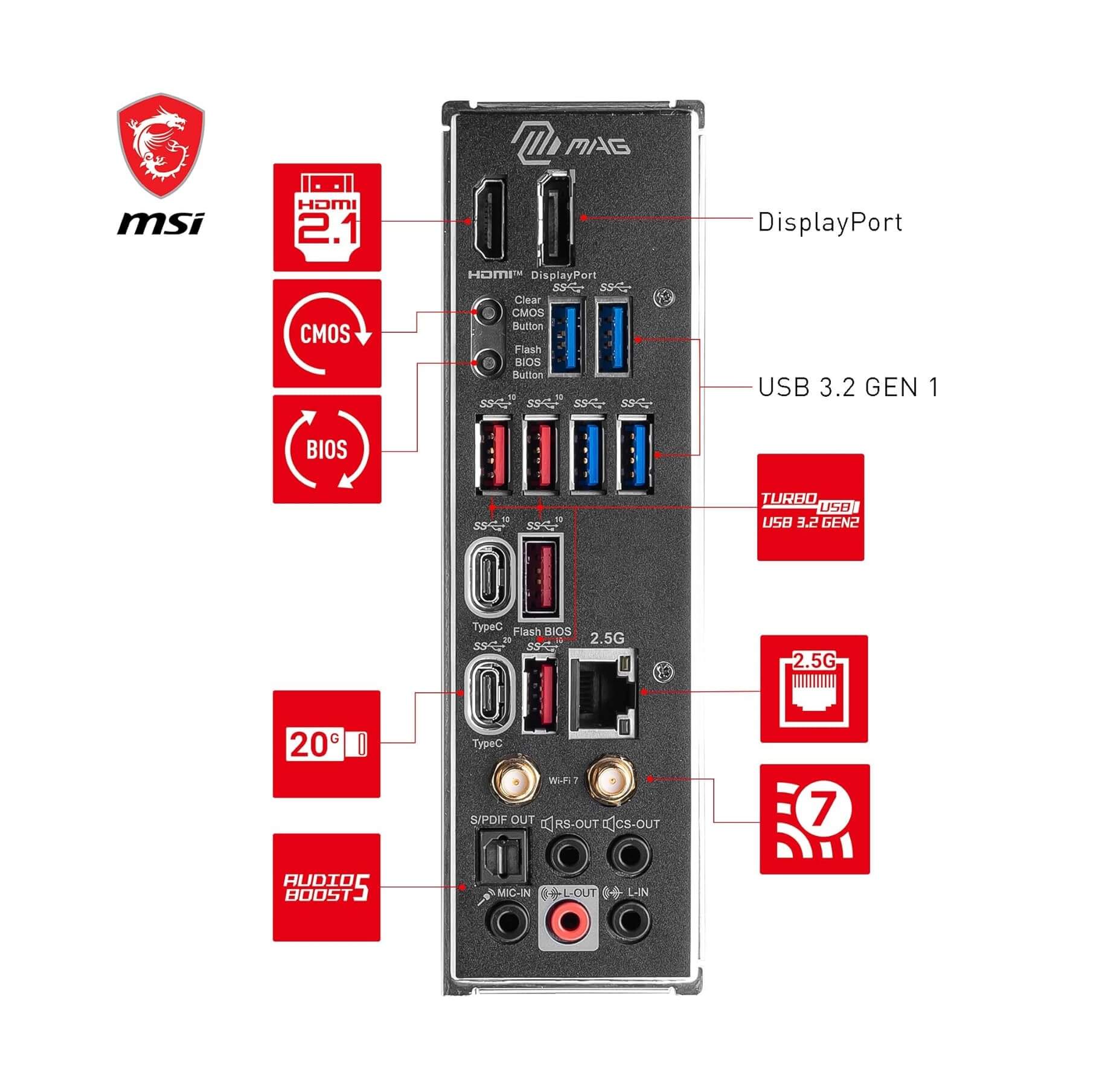 MSI MAG Z790 Tomahawk MAX WiFi DDR5 Intel Z790 14th Gen LGA 1700 Gaming Motherboard