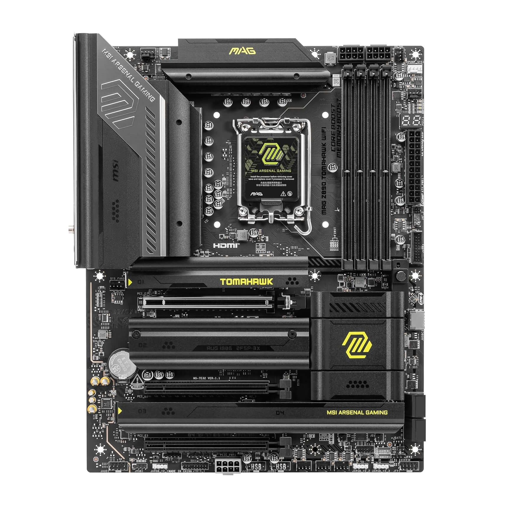 MSI MAG Z890 Tomahawk WiFi DDR5 Supports Intel Core Ultra Series 2 LGA 1851 ATX Gaming Motherboard