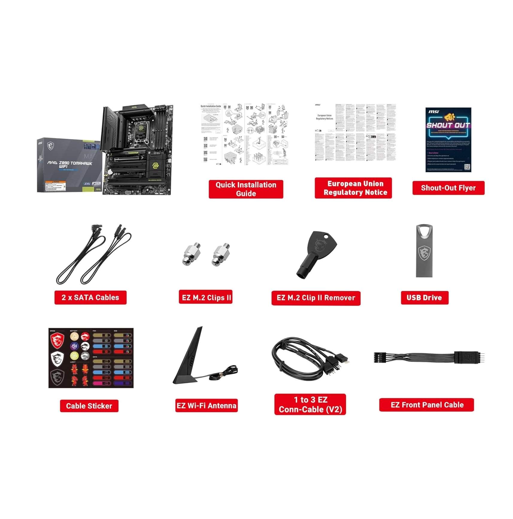 MSI MAG Z890 Tomahawk WiFi DDR5 Supports Intel Core Ultra Series 2 LGA 1851 ATX Gaming Motherboard