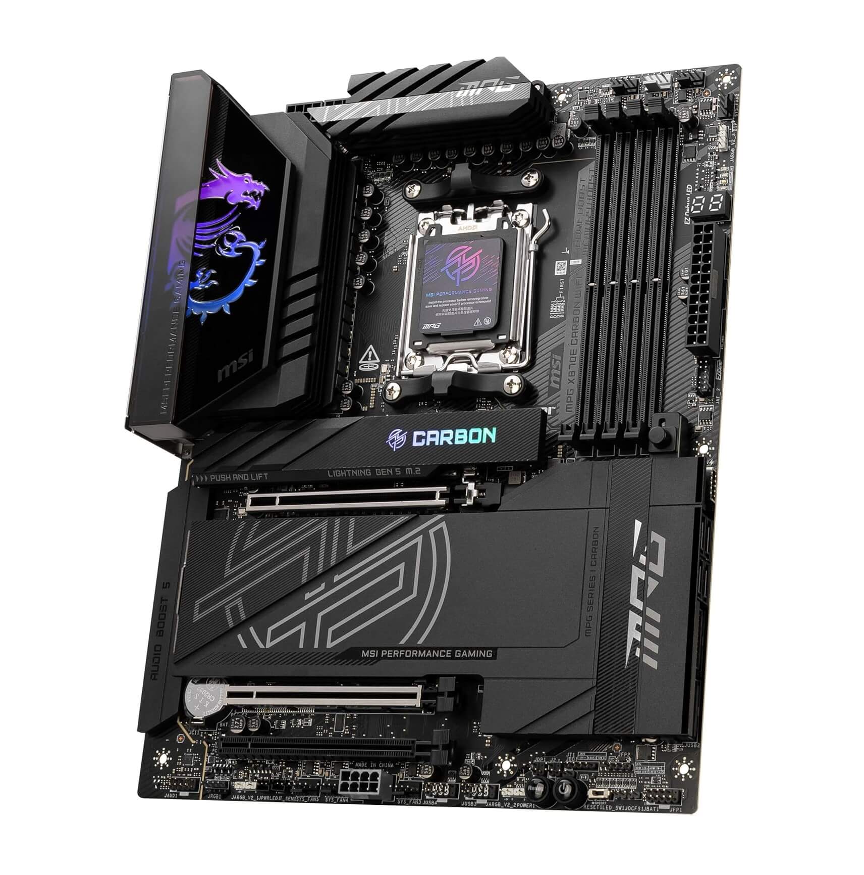 MSI MPG X870E Carbon WiFi DDR5 AMD Ryzen 9000 AM4 ATX Gaming Motherboard