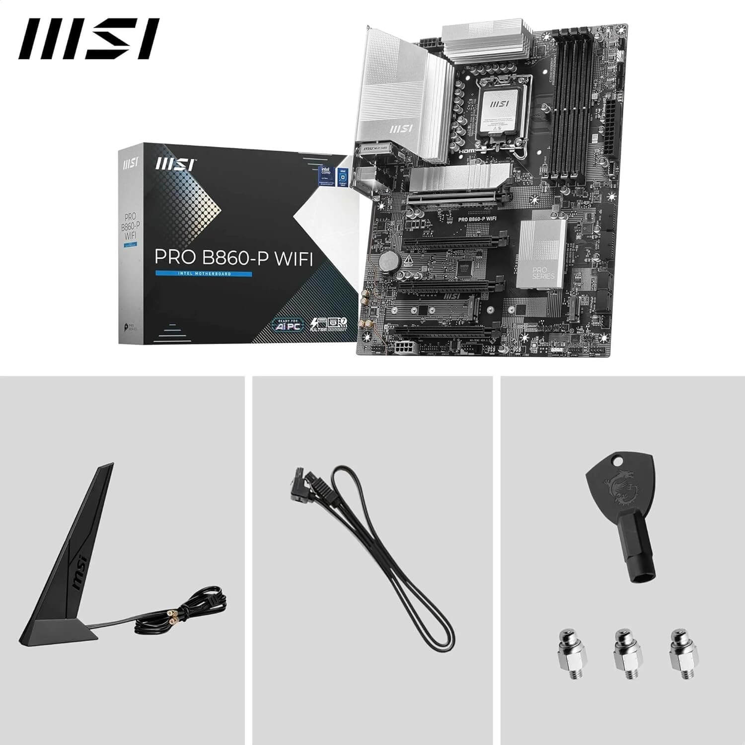 MSI PRO B860-P WiFi DDR5 Intel B860 LGA 1851 ATX Gaming Motherboard