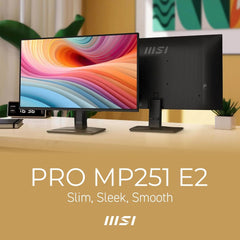 MSI PRO MP251 E2 24.5" Full HD 120Hz 1ms HDR IPS Gaming Office Monitor