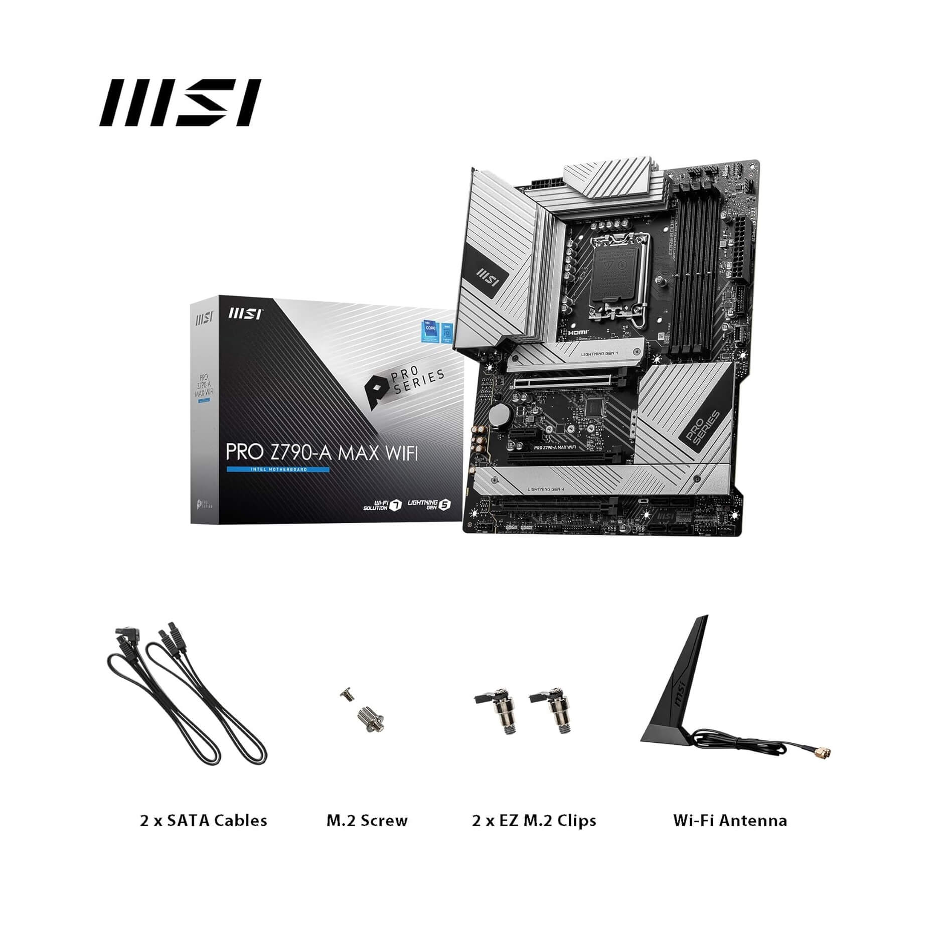 MSI PRO Z790-A MAX WiFi DDR5 Intel Z790 14th Gen LGA 1700 ATX Motherboard