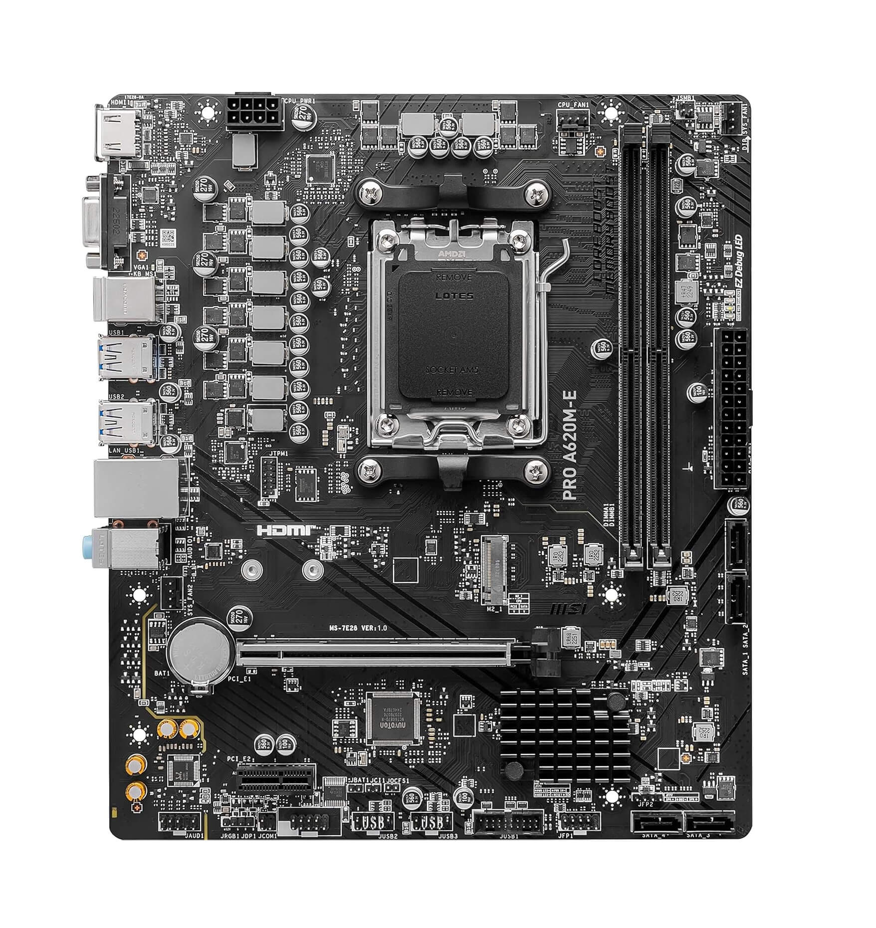 MSI Pro A620M-E DDR5 AM5 AMD microATX Motherboard