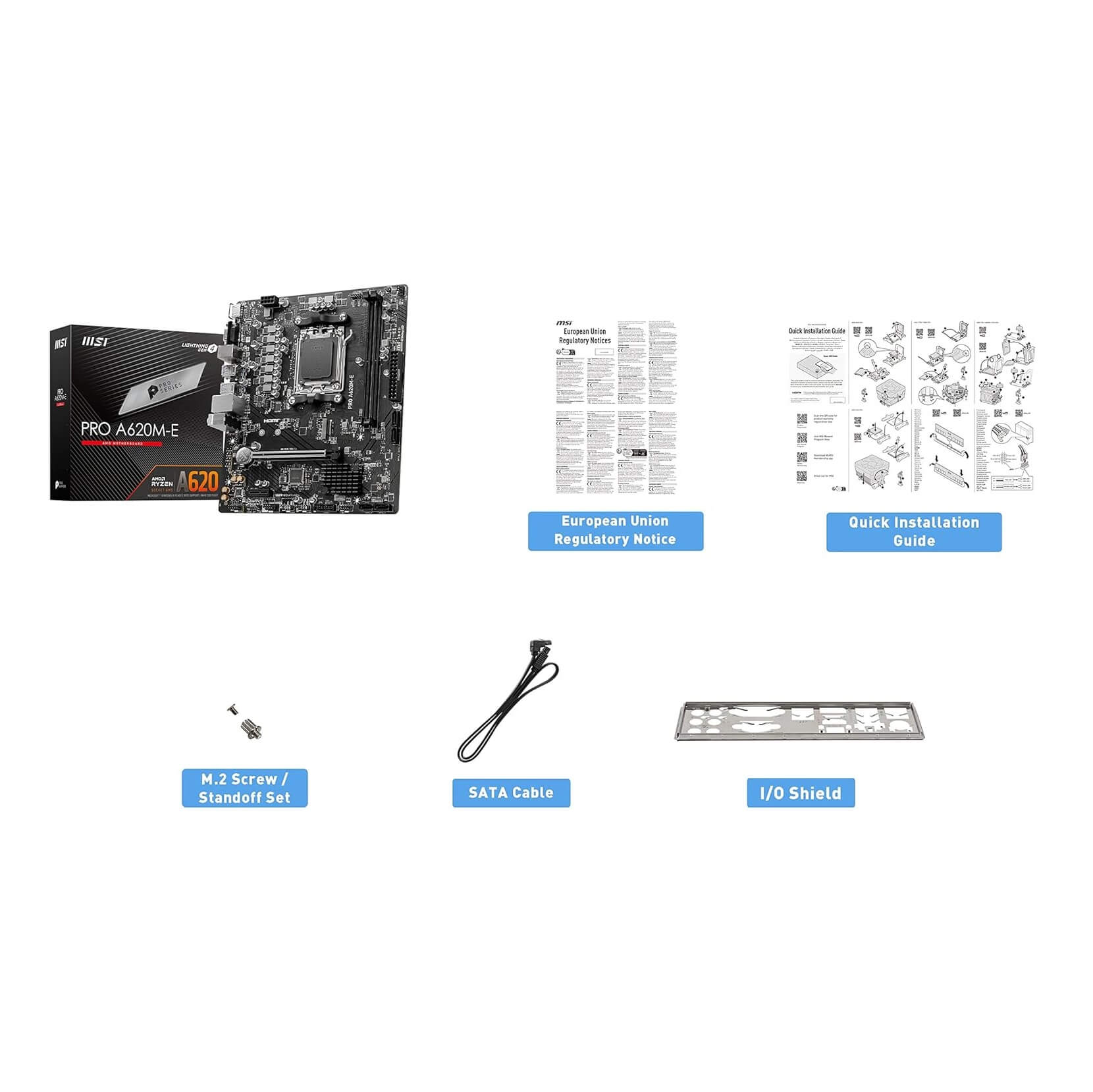MSI Pro A620M-E DDR5 AM5 AMD microATX Motherboard