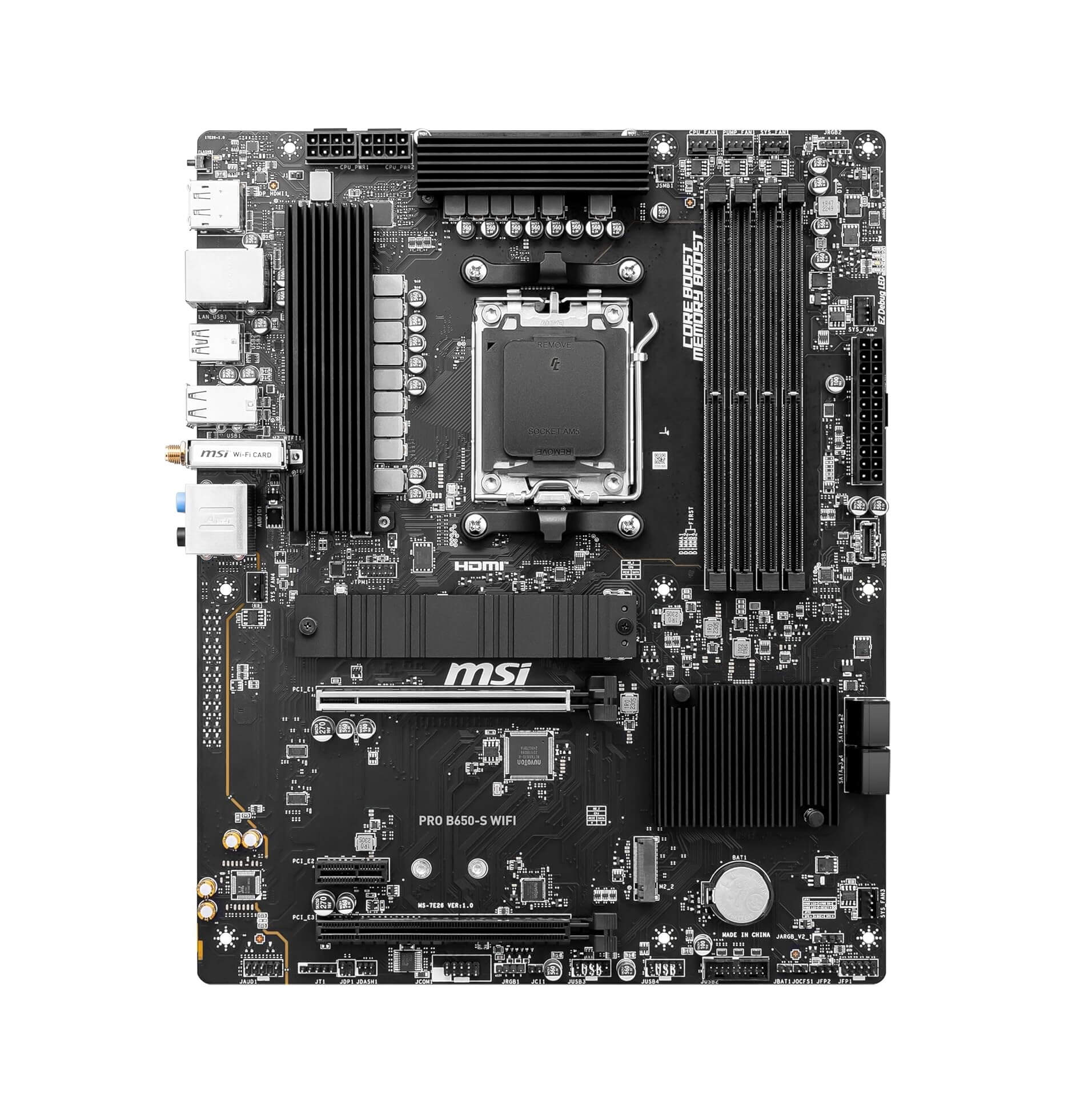 MSI PRO B650-S WiFi DDR5 AM5 AMD ATX Gaming Motherboard