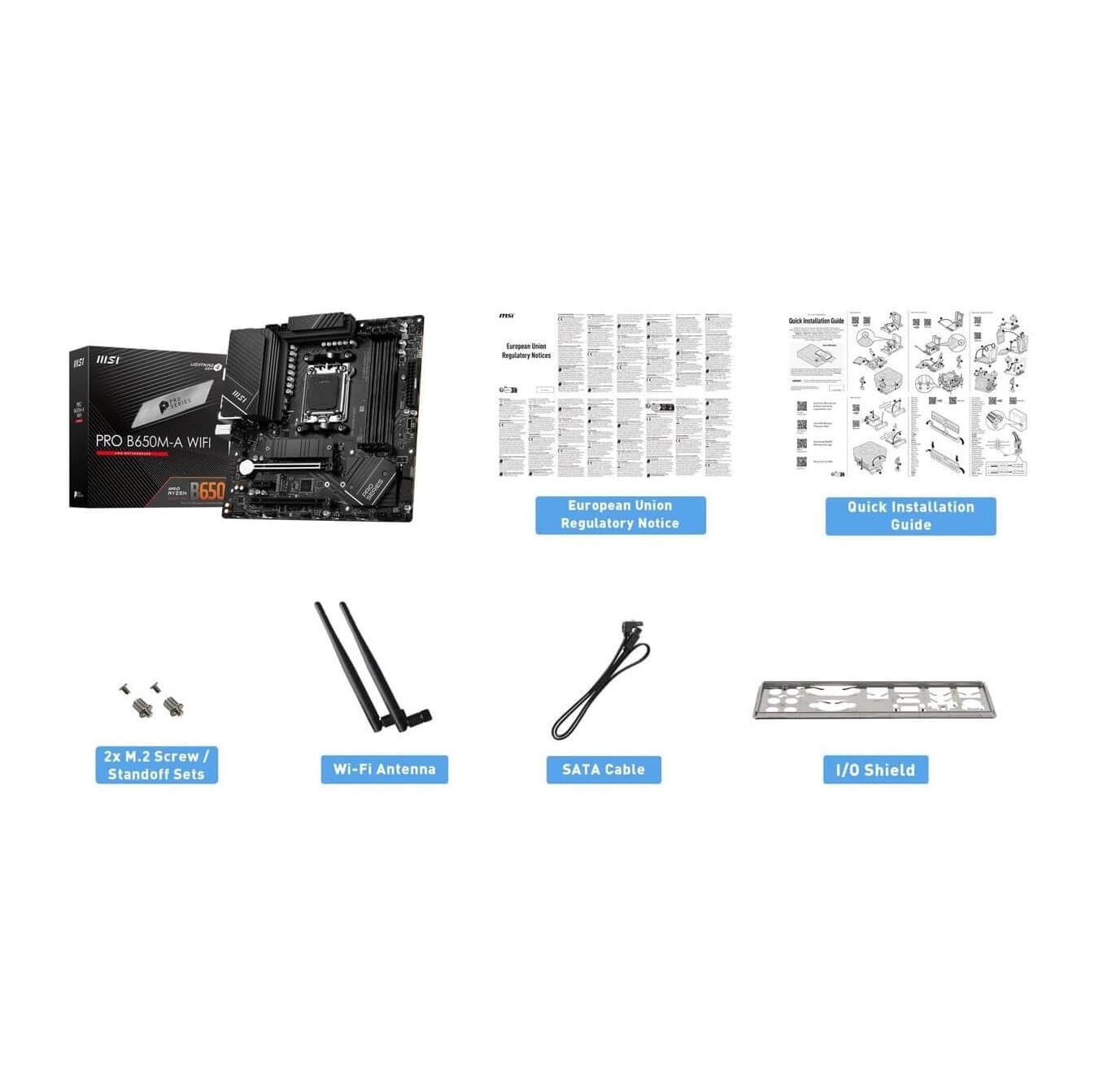 MSI Pro B650M-A WiFi DDR5 AM5 AMD microATX Motherboard