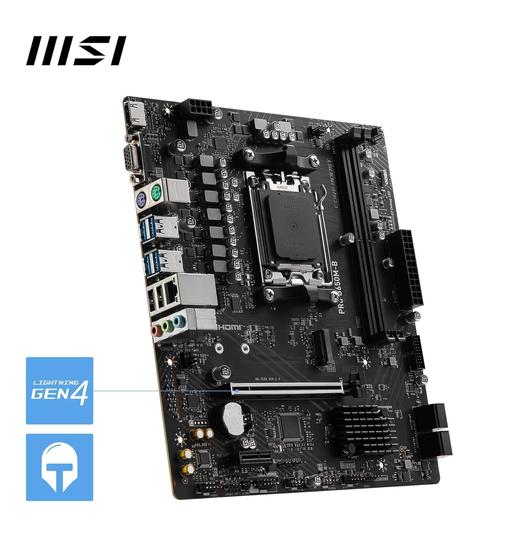 MSI Pro B650M-B DDR5 AM5 AMD microATX Motherboard