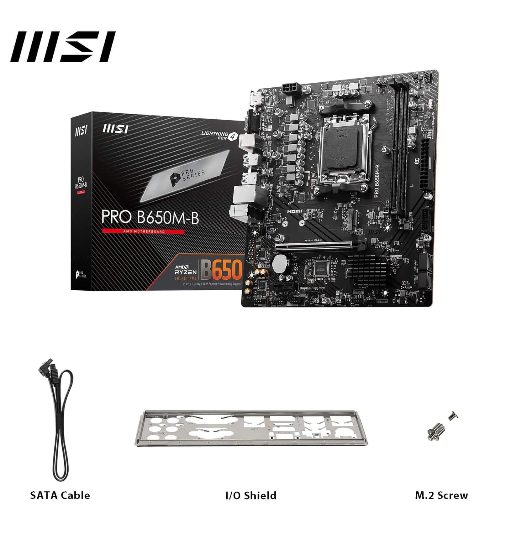 MSI Pro B650M-B DDR5 AM5 AMD microATX Motherboard