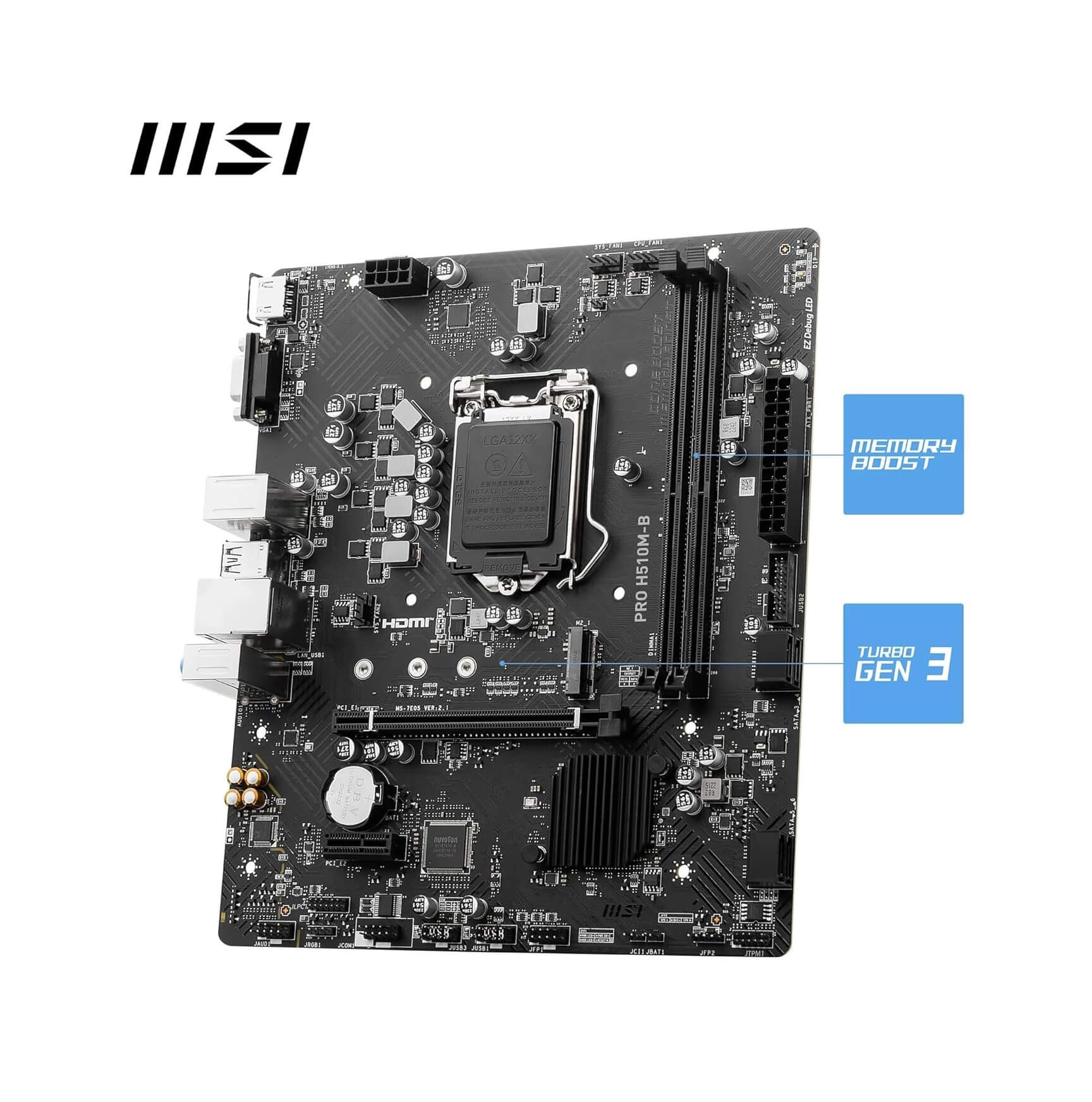 MSI PRO H510M-B DDR4 Intel H510 10th Gen LGA 1200 Motherboard