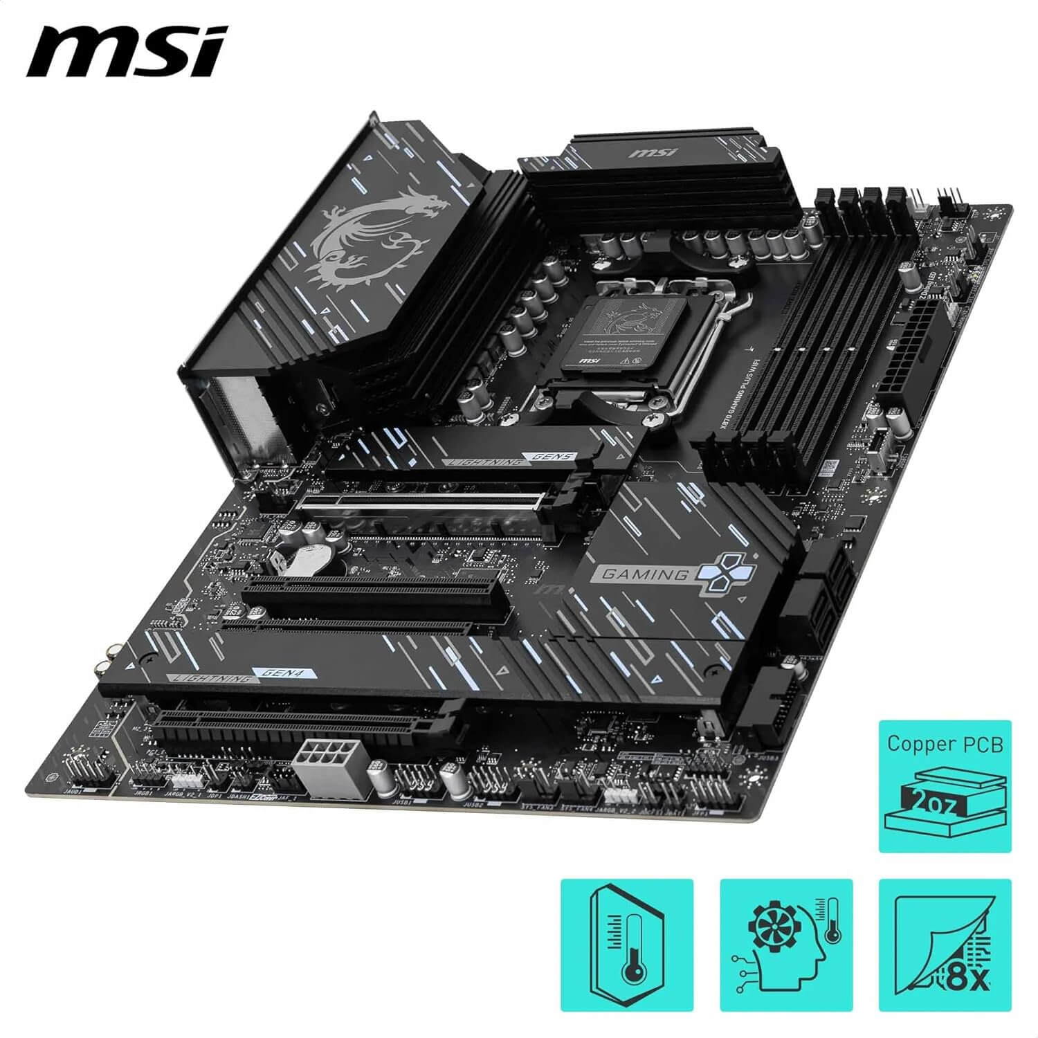 MSI X870 Gaming Plus WiFi DDR5 AMD AM5 ATX Gaming Motherboard