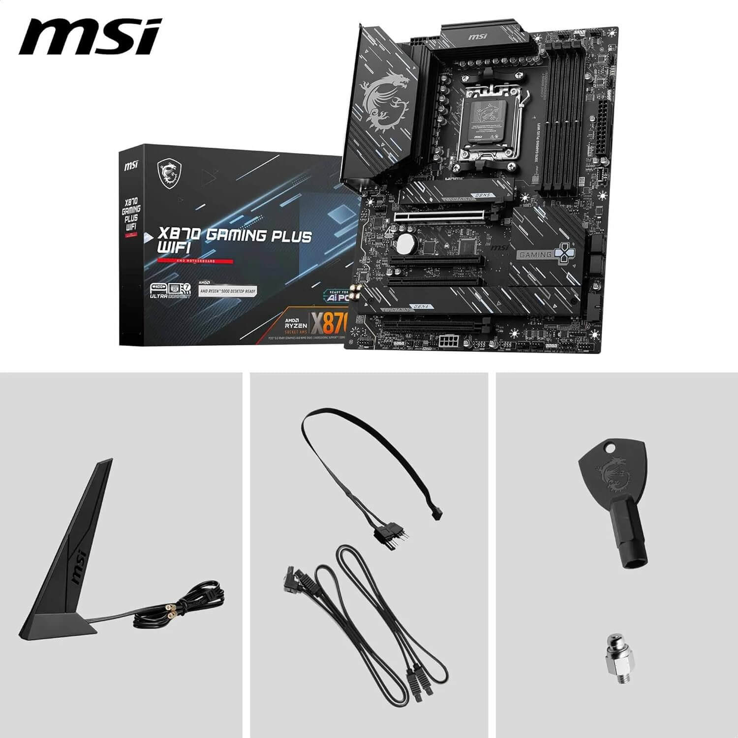 MSI X870 Gaming Plus WiFi DDR5 AMD AM5 ATX Gaming Motherboard