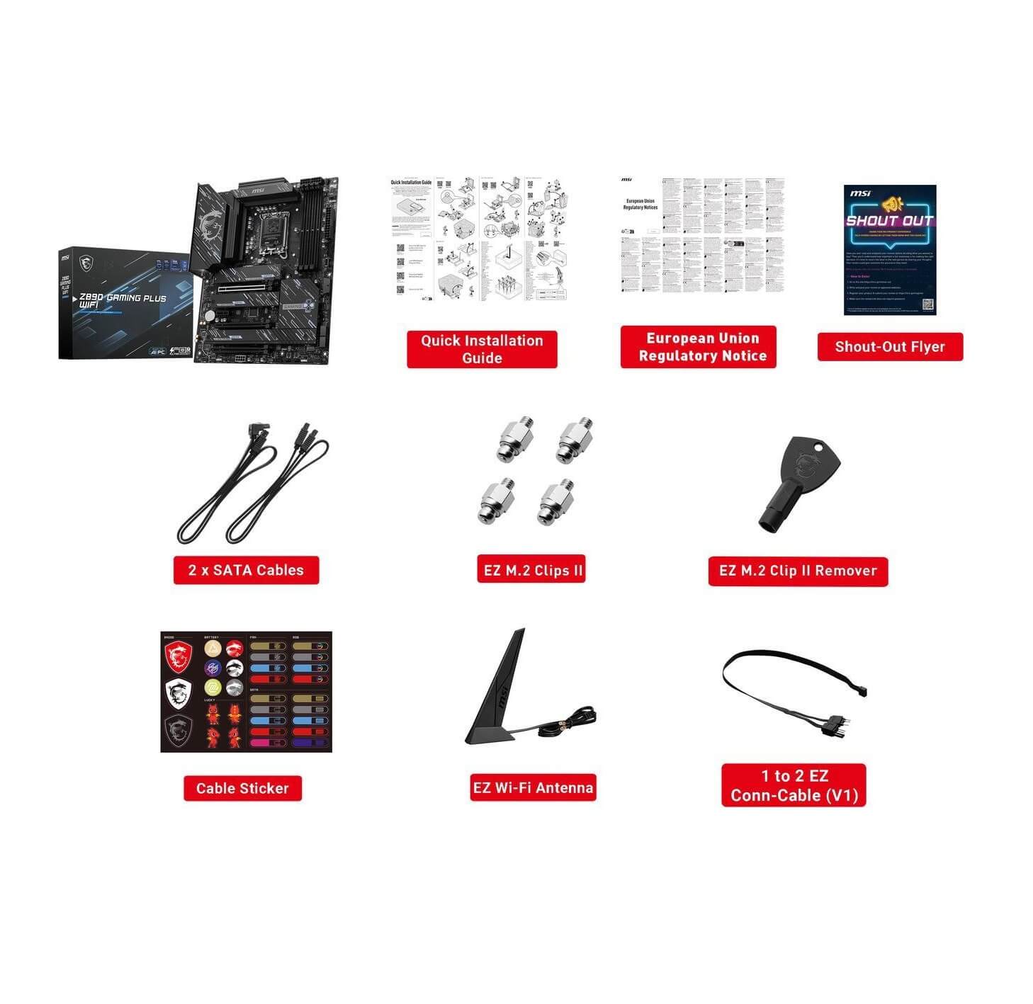 MSI Z890 Gaming Plus WiFi DDR5 Supports Intel Core Ultra Series 2 Processors LGA 1851 ATX Gaming Motherboard