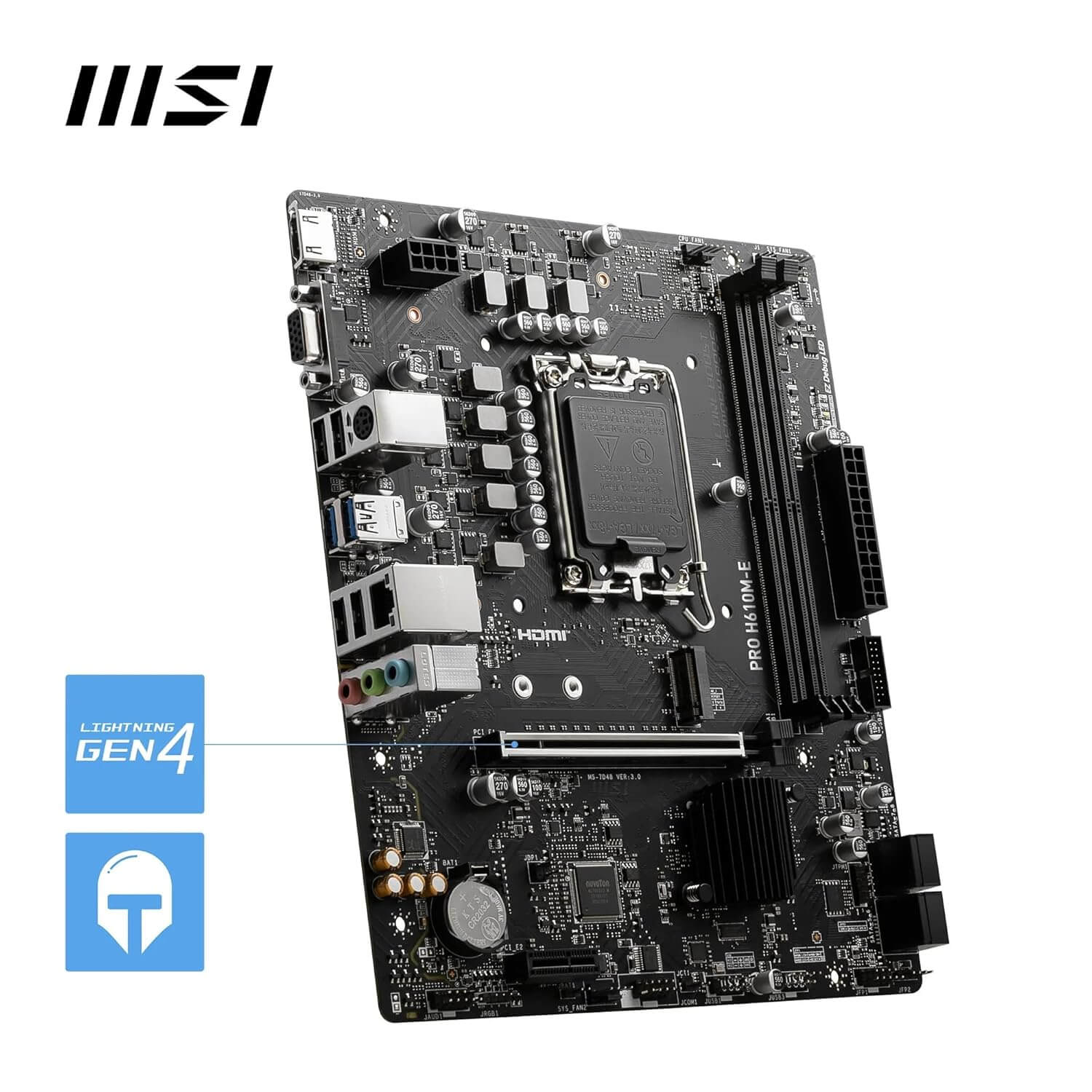MSI Pro H610M-E DDR5 Intel 14/13th Gen LGA 1700 microATX Motherboard