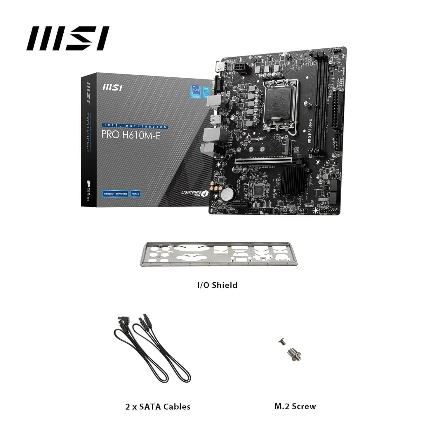 MSI Pro H610M-E DDR5 Intel 14/13th Gen LGA 1700 microATX Motherboard