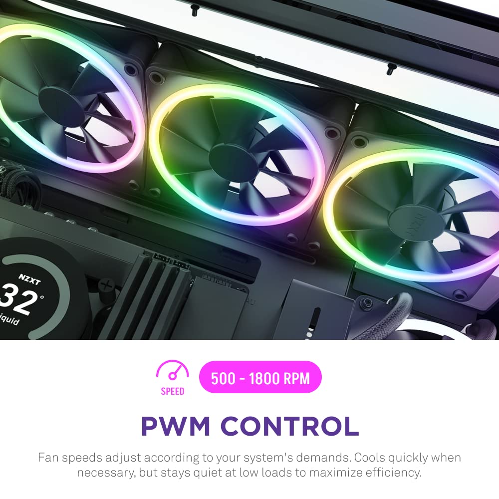 NZXT F120 RGB Duo 120mm Dual-Sided RGB Case Fan
