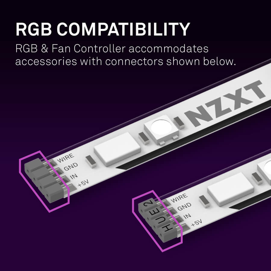 NZXT RGB & Fan Controller RGB Lighting & Digitally-Controlled Fan Channels