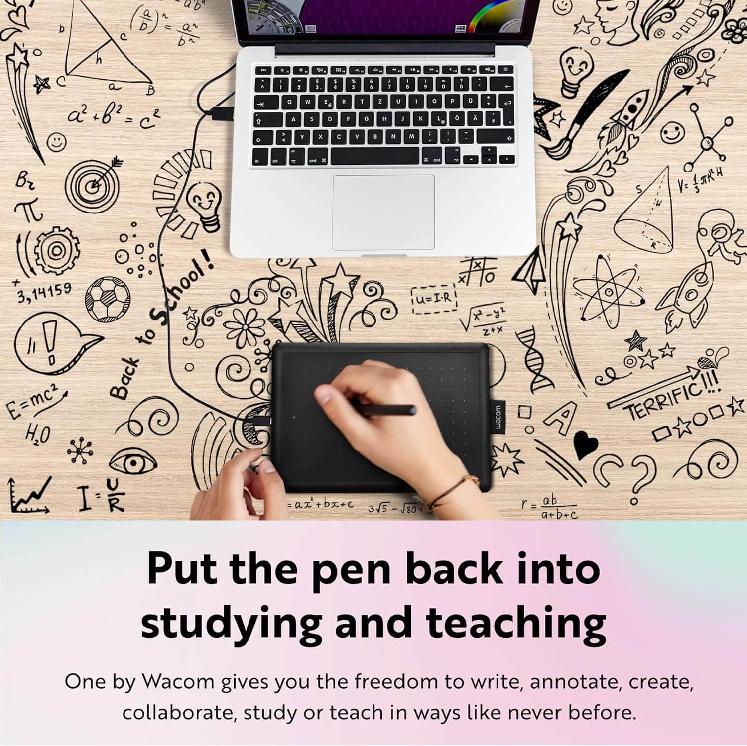 One by Wacom Small Graphics Drawing Tablet 8.3 x 5.7 Inches