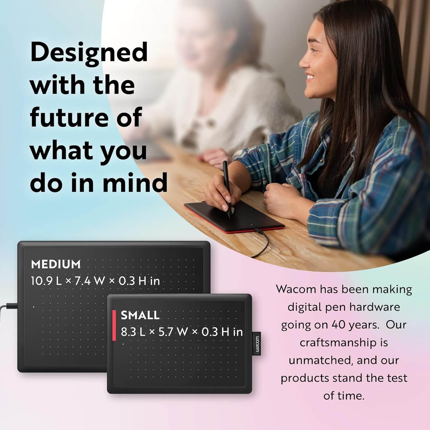 One by Wacom Small Graphics Drawing Tablet 8.3 x 5.7 Inches