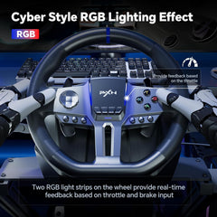 PXN V9 GEN2 270/900 Degree Race Steering Wheel with 3 Pedals and Shifter Bundle for PC, Xbox One, Xbox Series X/S, PS4, PS3