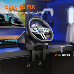 PXN V900 GEN2 270/900 Degree Race Steering Wheel with Pedals for PC, PS3, PS4, Xbox One, Xbox Series X/S, Switch