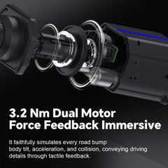 PXN-V99 270/900 Degree 3.2nm Force Feedback Gaming Racing Wheel with Hall Magnetic Induction Pedal, 6+1 Gear Shift Rod for PC/PS4/Xbox One/X-Series X/S
