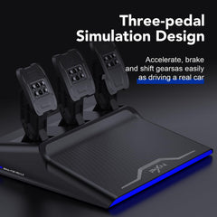 PXN-V99 270/900 Degree 3.2nm Force Feedback Gaming Racing Wheel with Hall Magnetic Induction Pedal, 6+1 Gear Shift Rod for PC/PS4/Xbox One/X-Series X/S