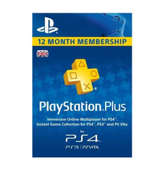 PlayStation Plus PSN 1 Year Membership - PS3/ PS4/ PS Vita [UK Region - Gift Card]