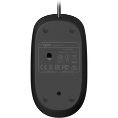 Rapoo N200 Optical Silent Wired Mouse - Black