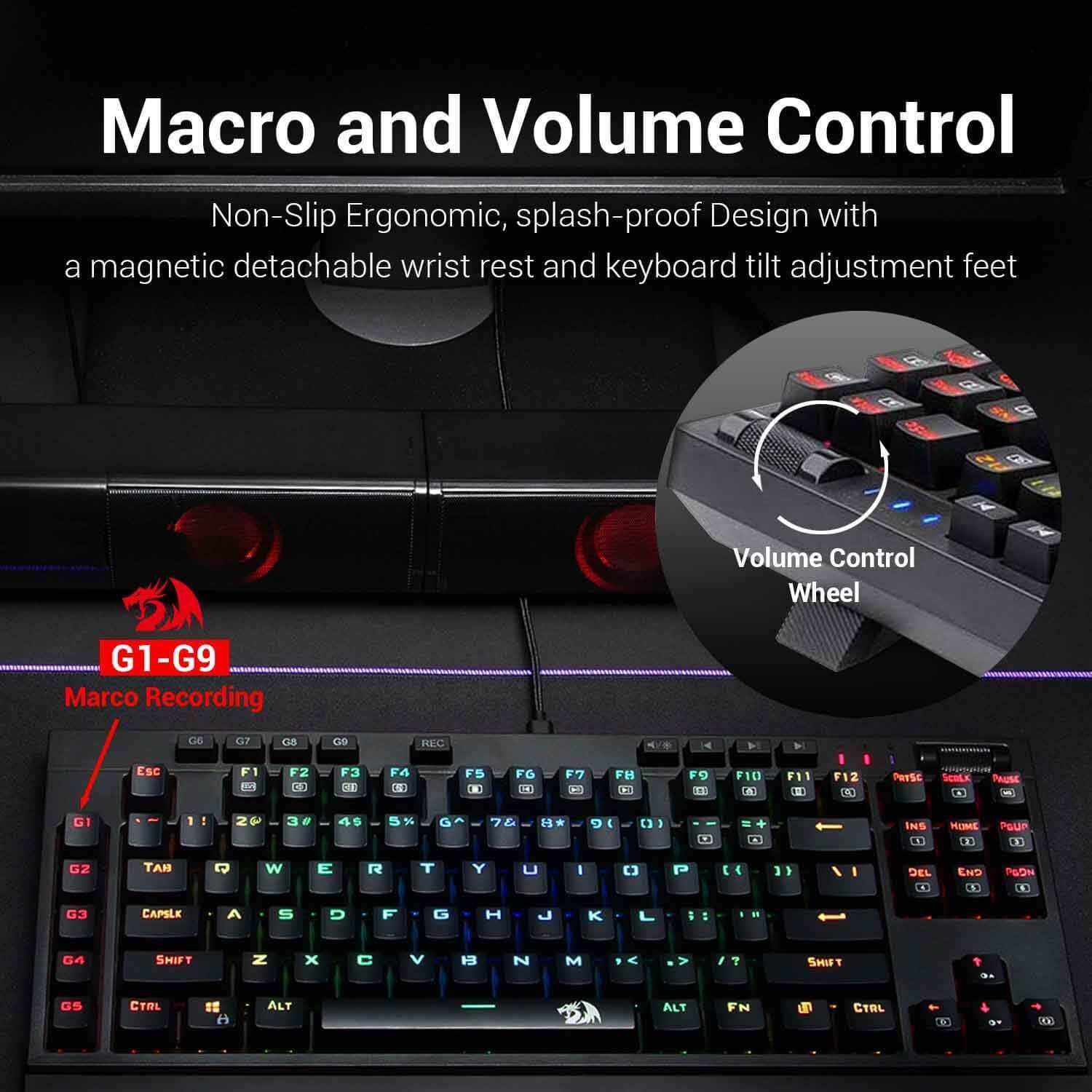 Redragon Broadsword K588 TKL RGB Mechanical Gaming Keyboard
