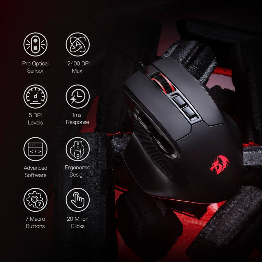 Redragon Bullseye M806 RGB Wired Gaming Mouse