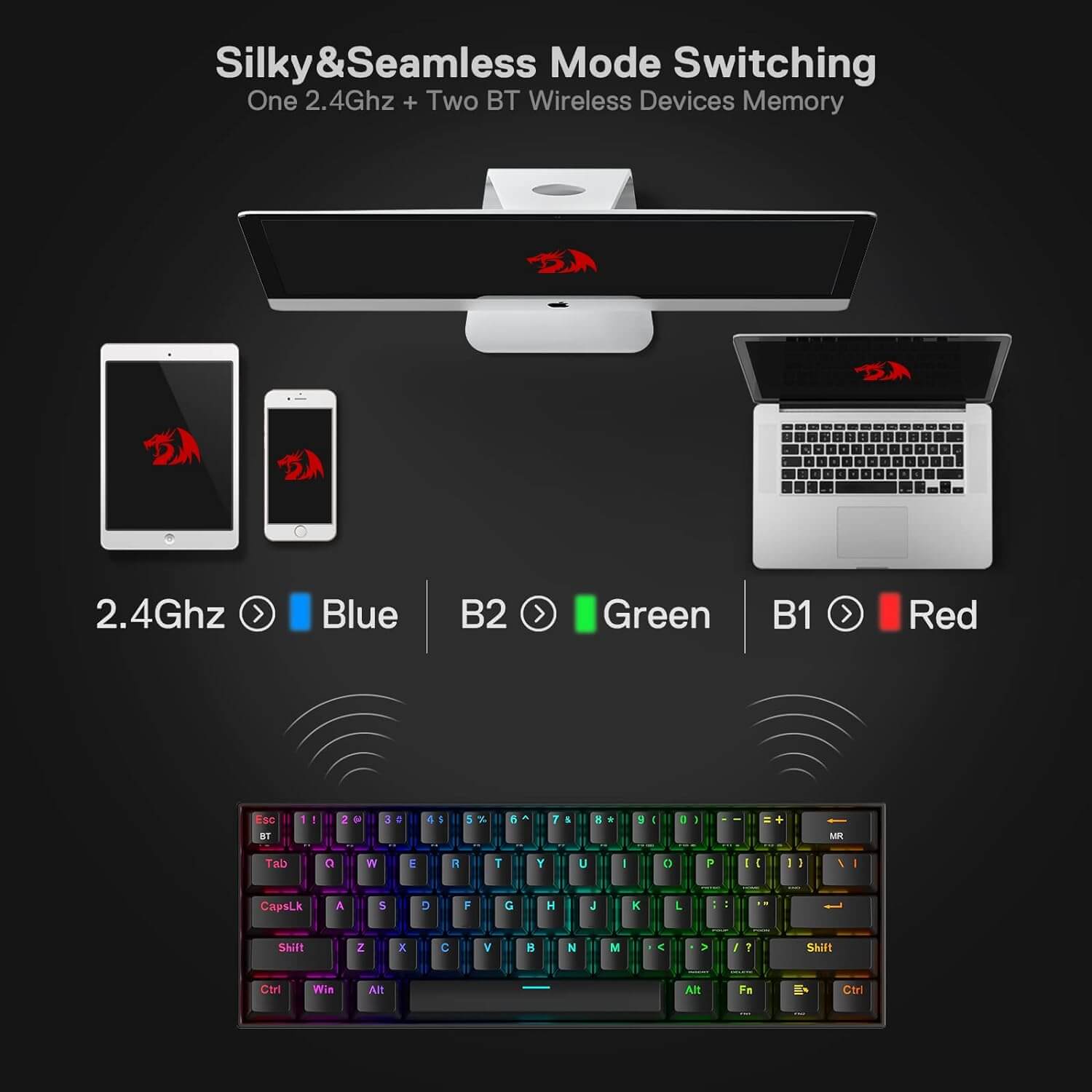 Redragon DRACONIC K530 60% Compact RGB Mechanical Keyboard