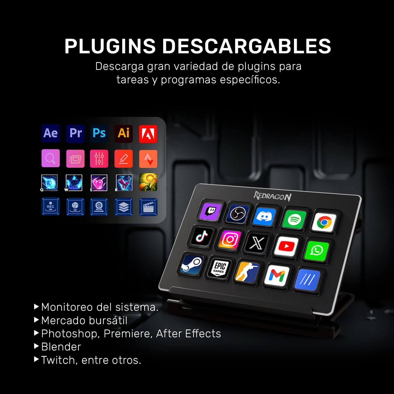 Redragon Streamcraft SS-550 with 15 buttons Customize able Buttons Stream Station