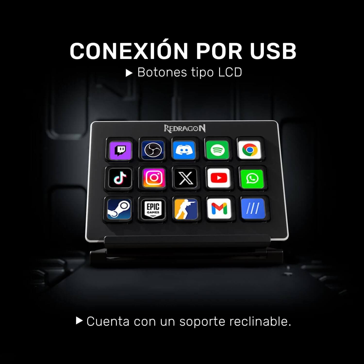 Redragon Streamcraft SS-550 with 15 buttons Customize able Buttons Stream Station