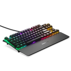 SteelSeries Apex 7 TKL RGB Compact Mechanical Gaming Keyboard with OLED Smart Display - Linear Red Switch