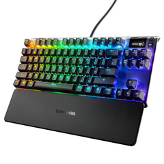 SteelSeries Apex 7 TKL RGB Compact Mechanical Gaming Keyboard with OLED Smart Display - Linear Red Switch